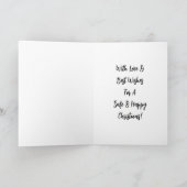 観賞用スター名前をカスタムするメリークリスマス サンキューカード (内部)