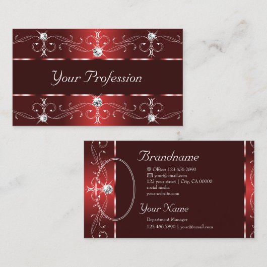 観賞用ダークワ華美イ縁どン赤（写真） 名刺 (正面/裏面)