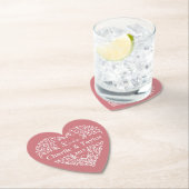 観賞用ハートカスタム文字紙コースター ペーパーコースター (インサイチュ)