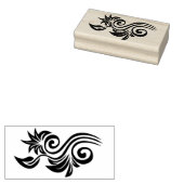 観賞用フラワーシルエットアートスタンプ ラバースタンプ (押印)