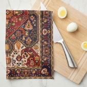 観賞用ペルシャマンダラヴィンテージ模様 キッチンタオル (四つ折り)