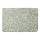 観賞用抽象芸術セージ緑のパターン バスマット (正面)
