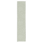 観賞用抽象芸術セージ緑のボホ ショートテーブルランナー (正面)