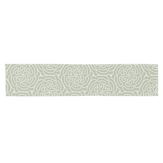 観賞用抽象芸術セージ緑のボホ ショートテーブルランナー (横)