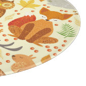 観賞用森林動物イラストレーション。 カッティングボード (角)