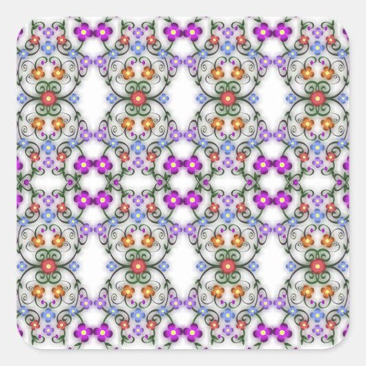 観賞用花シール スクエアシール (正面)