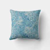 観賞用花模様（青と白） クッション (裏面)