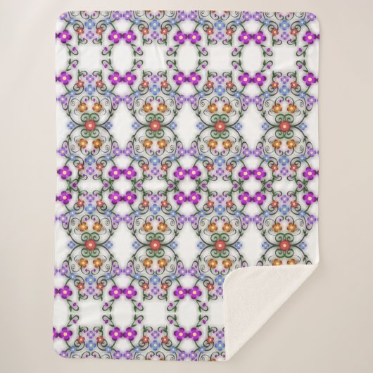 観賞用花毛布 シェルパブランケット (正面)