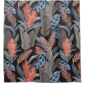 観賞用野生離れ植物 シャワーカーテン (正面)