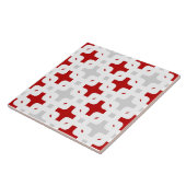 観賞用、モダンバーガンディ、白、薄い灰色 タイル (側面)