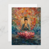 観音菩薩 虹の肖像画 招待状 (正面/裏面)