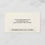 角かっこミニマル |クリーム/黒 名刺 (裏面)