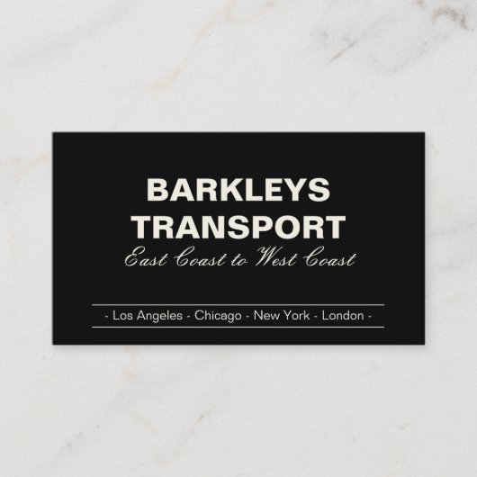 角かっこミニマル |クリーム/黒 名刺 (正面)