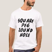 角が丸い穴 Tシャツ (正面)