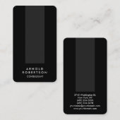 角が丸い黒い灰色の縦の名刺 名刺 (正面/裏面)