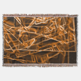 角が四角くオレンジ色の斑点 スローブランケット