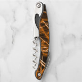 角が四角くオレンジ色の斑点 ソムリエナイフ (正面)