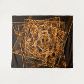 角が四角くオレンジ色の斑点 タペストリー (正面(横))