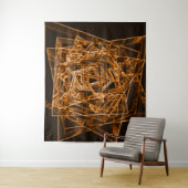 角が四角くオレンジ色の斑点 タペストリー (インサイチュ)