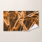 角が四角くオレンジ色の斑点 バスタオルセット (ハンドタオル)