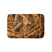 角が四角くオレンジ色の斑点 バスマット (正面)
