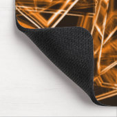 角が四角くオレンジ色の斑点 マウスパッド (コーナー)