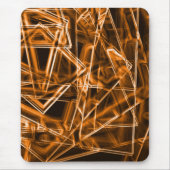 角が四角くオレンジ色の斑点 マウスパッド (正面)