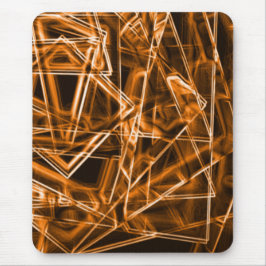 角が四角くオレンジ色の斑点 マウスパッド