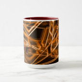 角が四角くオレンジ色の斑点 マグカップ (中央)