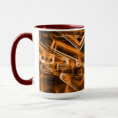 角が四角くオレンジ色の斑点 マグカップ (左)