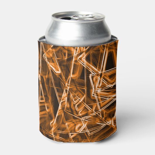 角が四角くオレンジ色の斑点 缶クーラー (缶正面)