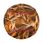 角が四角くオレンジ色の斑点 野球ボール (裏面)