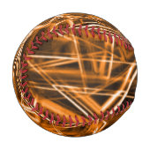 角が四角くオレンジ色の斑点 野球ボール (正面左)