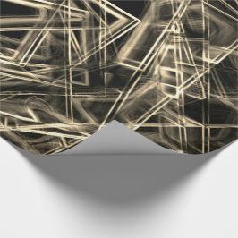 角が四角くベージュのネオンスポット ラッピングペーパー