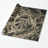 角が四角くベージュのネオンスポット ラッピングペーパー (アンロールド)