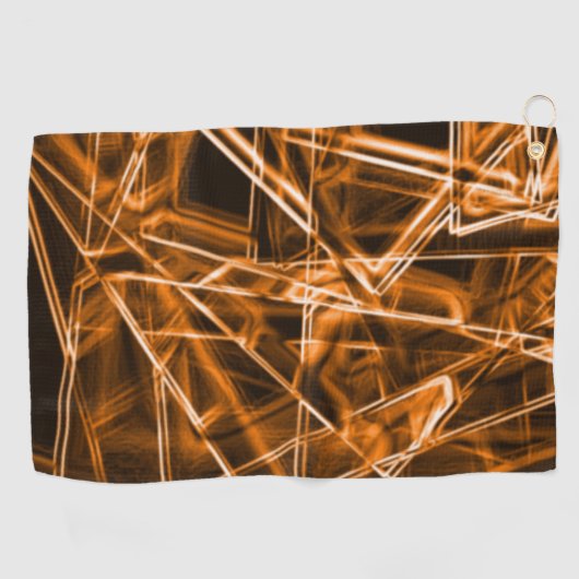 角が四角く「ネオン」のスポット ゴルフタオル (横)