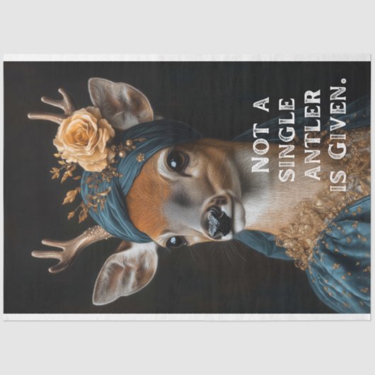 角が独身の無い与えは鹿の減退 薄葉紙 (正面)