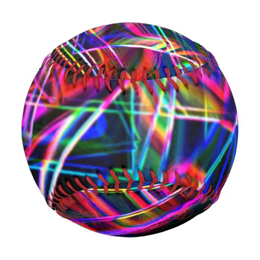 角とネオンカラフル 野球ボール (正面)