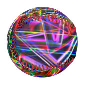 角とネオンカラフル 野球ボール (正面左)