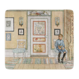 角に座っている少年（Carl Larsson著） カッティングボード
