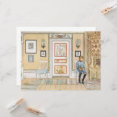 角に座っている少年（Carl Larsson著） カード (正面/裏面インサイチュ)