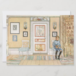 角に座っている少年（Carl Larsson著） カード