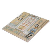 角に座っている少年（Carl Larsson著） タイル (側面)