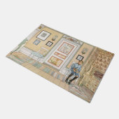 角に座っている少年（Carl Larsson著） ドアマット (アングル)