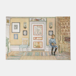 角に座っている少年（Carl Larsson著） ドアマット