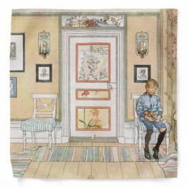 角に座っている少年（Carl Larsson著） バンダナ