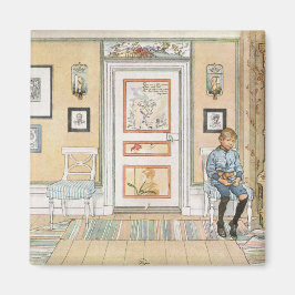 角に座っている少年（Carl Larsson著） マグネット