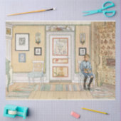 角に座っている少年（Carl Larsson著） 薄葉紙 (クラフト)