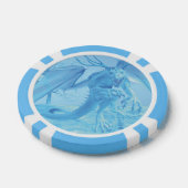 角のあるアイスドラゴン。 オーダーメイド ポーカーチップ (シングル)