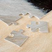 角のあるアイスランドのラムの白い羊 ジグソーパズル (側面)